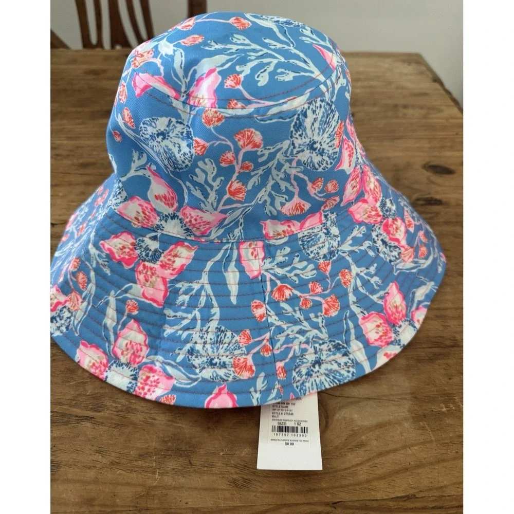Lilly Pulitzer UPF 50+ Reversible Sun Hat in the Bahamian Rhapsody One Size NWT
